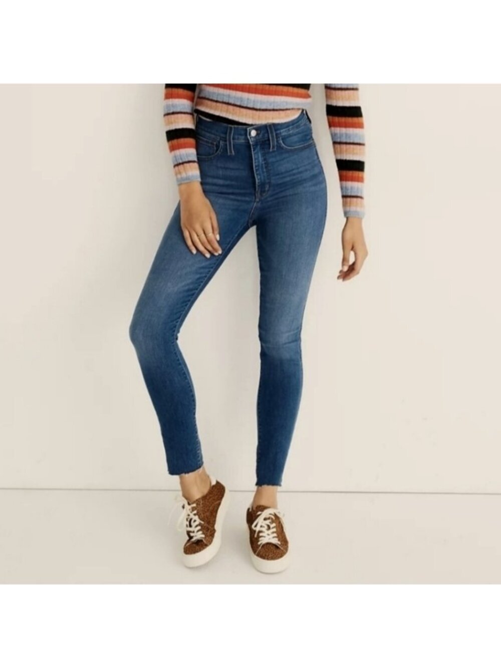 Gap Universal Jegging High Rise Skinny Jeans Dark Wash Stretch Raw Hem Size 25 0